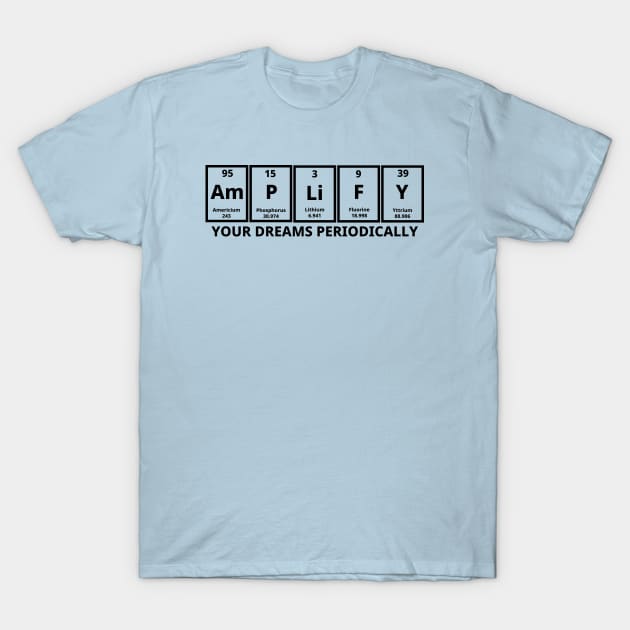 Amplify Your Dreams Periodically T-Shirt by Texevod